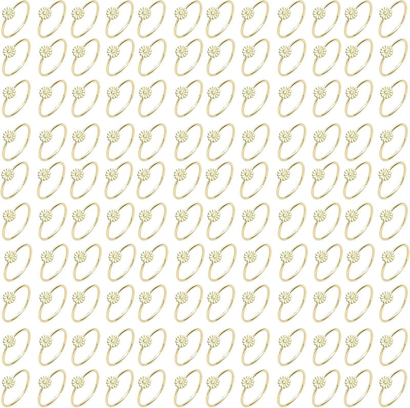 NEWITIN 120 Pieces Fake Rings Diamond Engagement Rings Silver Ring for Bridal Shower Party Game Wedding Table Decorations - Image 1